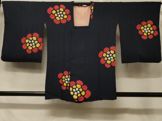 平和屋着物#道行コート 絞り 舞花文 正絹 逸品 CABD7788in
