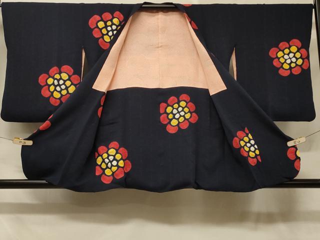 平和屋着物#道行コート 絞り 舞花文 正絹 逸品 CABD7788in