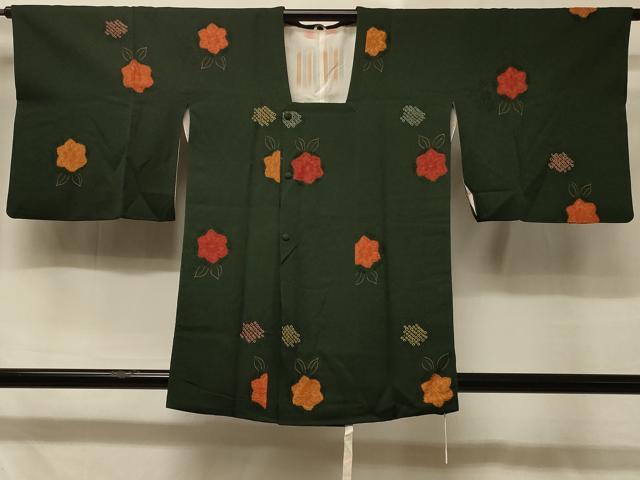 平和屋着物#道行コート 絞り 草花文 金彩 正絹 逸品 CABD7845in