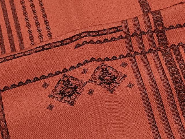 平和屋着物#道行コート 幾何学花文 正絹 逸品 CABD7856in