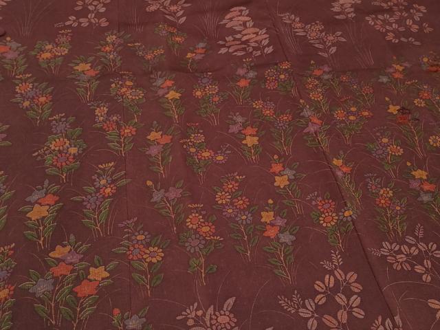 平和屋着物#道行コート 刺繍 草花文 高島屋扱い 正絹 逸品 CABD7886in