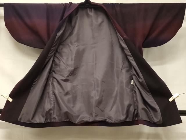 平和屋着物#和装コート 霞間道 暈し染め 毛 CABD7890in