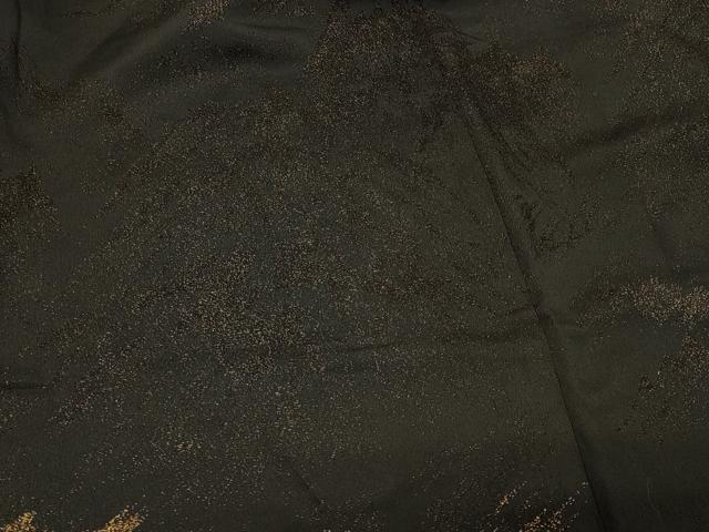 平和屋着物#羽織 寿光織 遠山文 黒地 金糸 正絹 逸品 CABD7906in