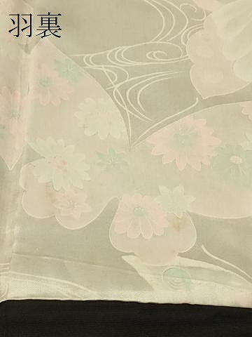平和屋着物#羽織 寿光織 遠山文 黒地 金糸 正絹 逸品 CABD7906in