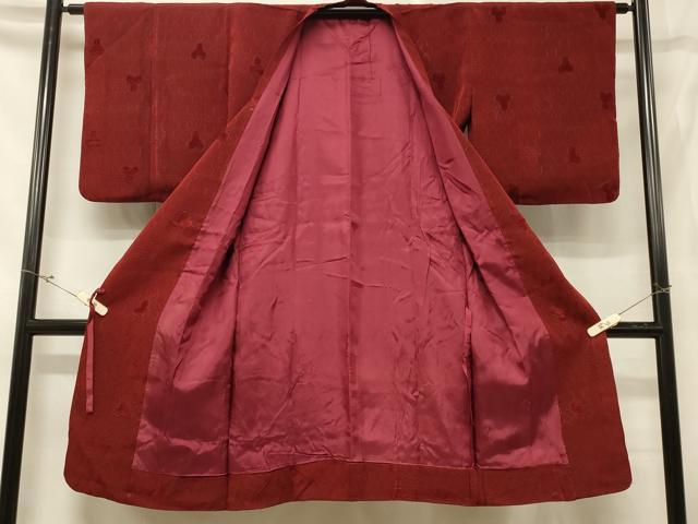 平和屋着物#道行コート 輪奈ビロード 吉祥毘沙門亀甲文 ロング丈 正絹 逸品 CABD7970in