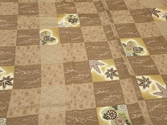 平和屋着物#道行コート 市松吉祥花文 暈し染め 正絹 逸品 未使用 CABD7978in