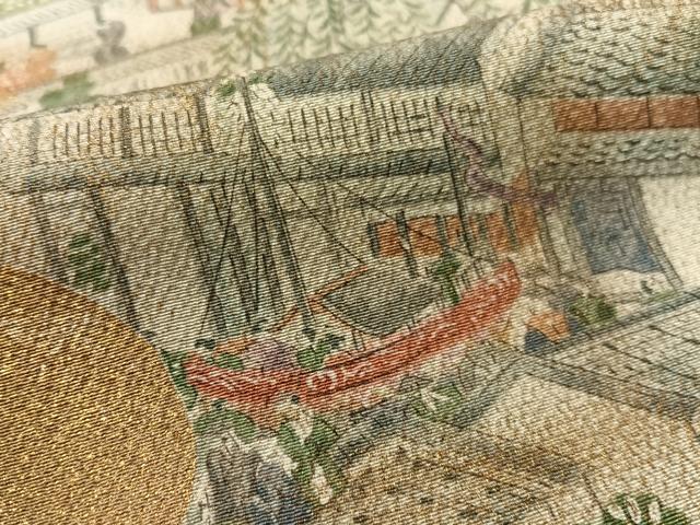 平和屋着物●訪問着 作家物 手描き 祇園祭 金彩 鬼しぼ縮緬 正絹 逸品 未使用 CABD8004vp