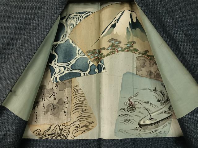 平和屋着物●男性 本場大島紬 アンサンブル 80亀甲 総詰め 正絹 逸品 CABD8023vp