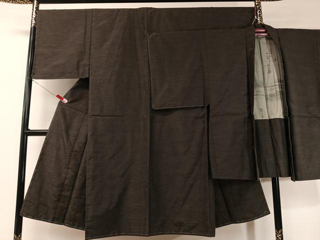 平和屋着物●男性 紬 アンサンブル 霞文 正絹 逸品 未使用 CABD8024vp