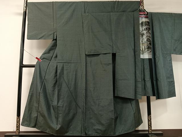 平和屋着物●男性 本場大島紬 アンサンブル 80亀甲 総詰め 正絹 逸品 未使用 CABD8029vp