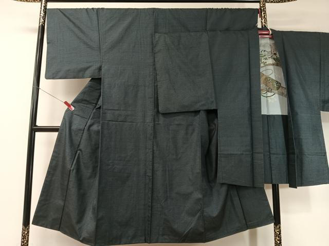 平和屋着物●男性 本場大島紬 アンサンブル 100亀甲 総詰め 正絹 逸品 CABD8048vp