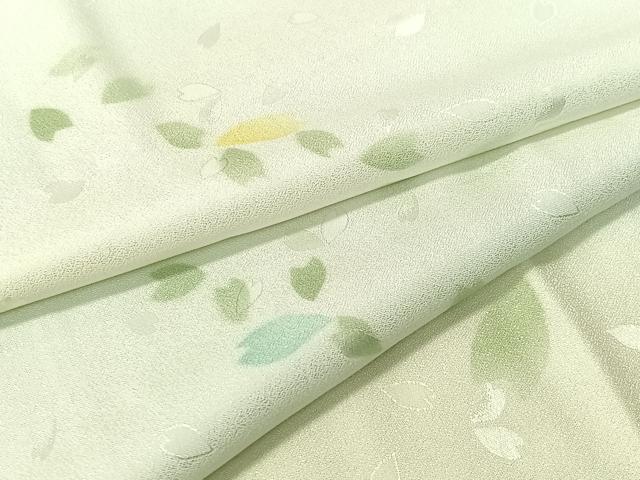 平和屋着物●長襦袢 無双仕立て 舞桜 暈し染め 正絹 逸品 未使用 CABD8060vp