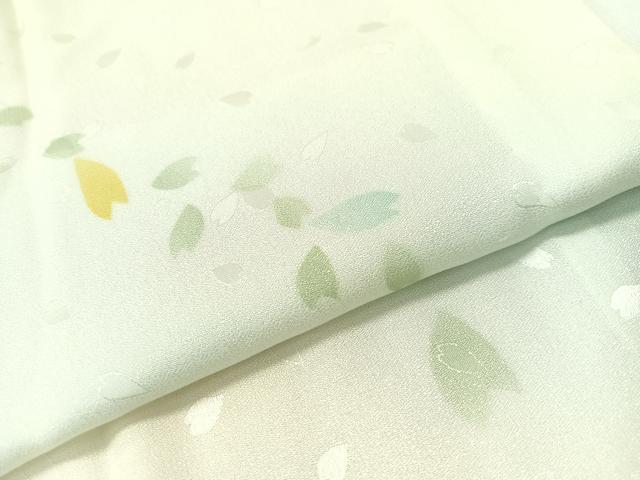 平和屋着物●長襦袢 無双仕立て 舞桜 暈し染め 正絹 逸品 未使用 CABD8060vp