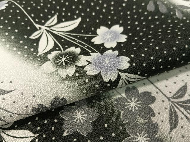 平和屋着物●小紋 枝垂れ桜 暈し染め 洗える着物 CABD8084vp