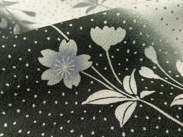 平和屋着物●小紋 枝垂れ桜 暈し染め 洗える着物 CABD8084vp
