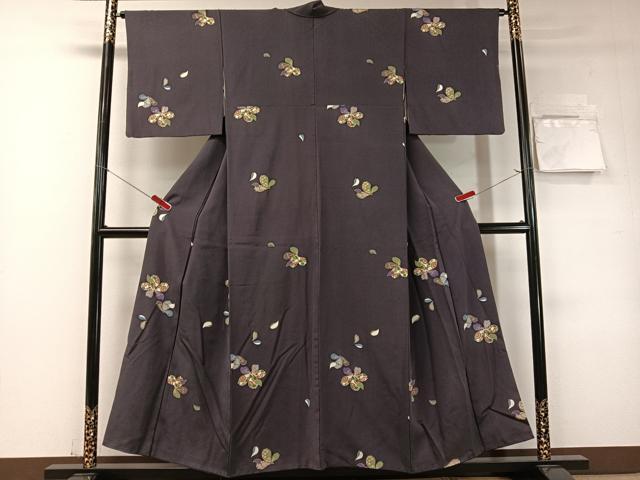 平和屋着物●上質な小紋 舞花文 金彩 正絹 逸品 CABD8107vp