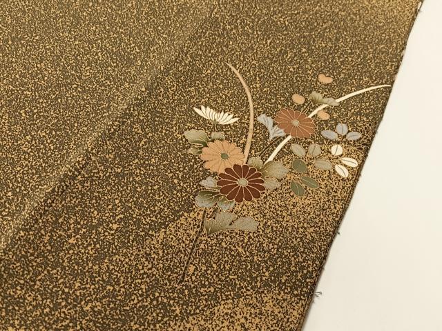 平和屋着物●訪問着 寿光織 群れ鶴花文 たたき染め 金彩 正絹 逸品 CABD8108vp