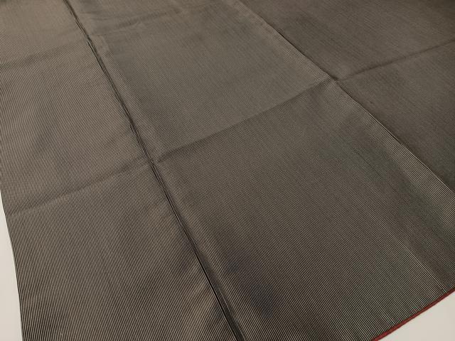平和屋着物●江戸小紋 万筋 黒色×白鼠色 洗える着物 CABD8115vp