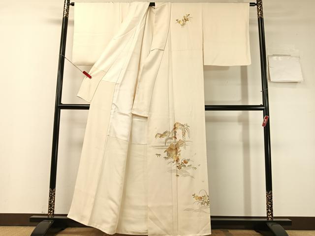 平和屋着物●金彩友禅 卓越技能者・名工・和田光正 訪問着 御所解花文 正絹 逸品 CABD8118vp