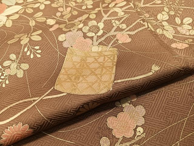平和屋着物●訪問着 花篭文 金彩 正絹 逸品 CABD8127vp