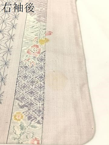 平和屋着物●小千谷紬 80亀甲 天女 正絹 逸品 CABD8134vp