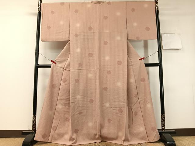 平和屋着物●江戸小紋 染士:服部光擴 彫士:住田双光 雪輪鹿の子小紋柄 螢暈し さが美扱い 正絹 逸品 CABD8140vp