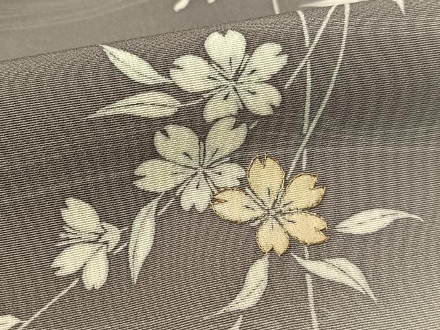 平和屋着物●日本舞踊家 岩井流宗元 岩井友見 訪問着 刺繍 流水枝垂れ桜 暈し染め 金糸 正絹 逸品 CABD8146vp