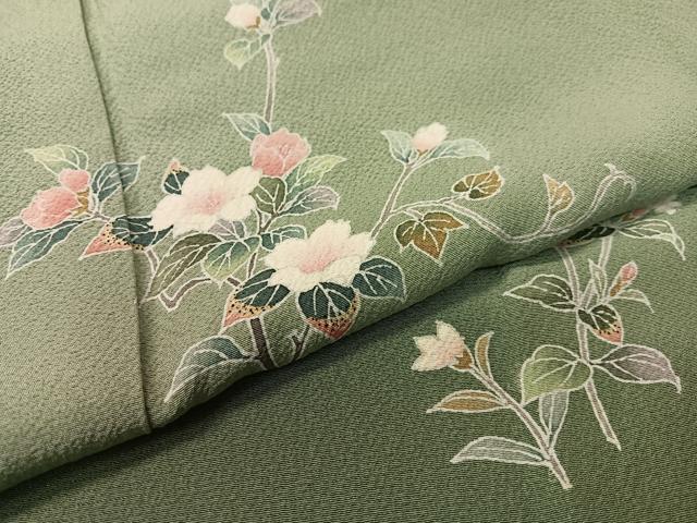 平和屋着物●本加賀友禅作家 梶山伸 色留袖 草花文 暈し染め 正絹 逸品 CABD8171vp