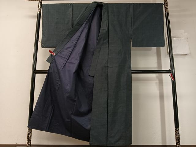 平和屋着物●男性 本場大島紬 アンサンブル 80亀甲 総詰め 正絹 逸品 CABD8185vp