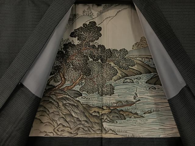 平和屋着物●男性 本場大島紬 アンサンブル 100亀甲 総詰め 正絹 逸品 CABD8190vp