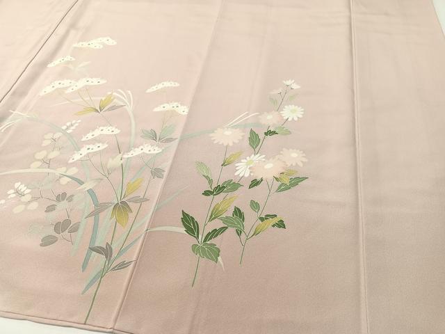 平和屋着物●訪問着 友禅 草花文 暈し染め 正絹 逸品 CABD8217vp
