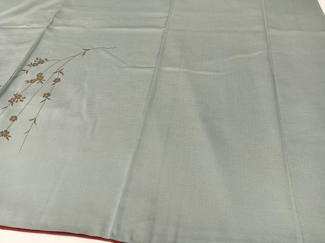 平和屋着物●訪問着 駒刺繍 霞枝垂れ花蝶文 金彩 正絹 逸品 CABD8222vp