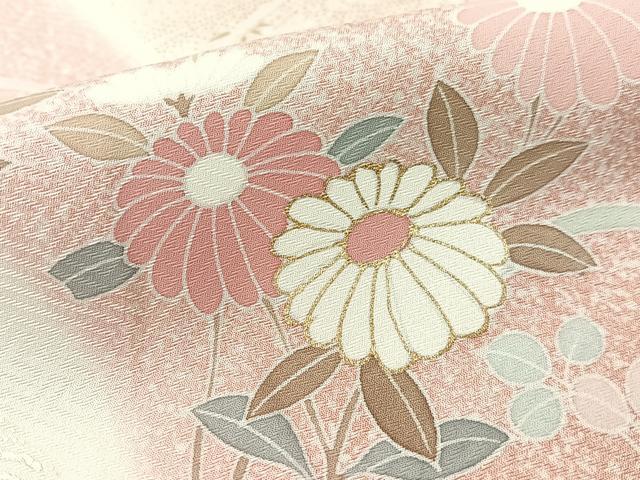 平和屋着物●訪問着 道長吉祥花文 暈し染め 金彩 正絹 逸品 未使用 CABD8224vp