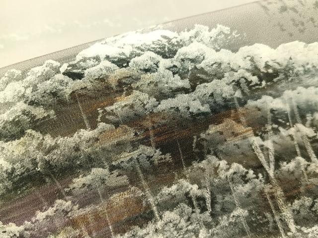 平和屋着物▼豪華色留袖 作家物 手描き 雪景色 暈し染め 金彩 正絹 逸品 CABD8287vp