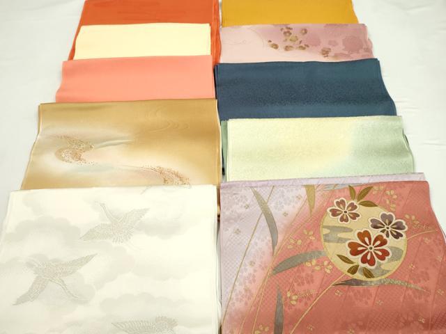 平和屋着物★和装小物 帯揚げ10枚セット 正絹 逸品 CABD8404ju
