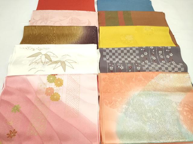 平和屋着物★和装小物 帯揚げ10枚セット 正絹 逸品 CABD8423ju