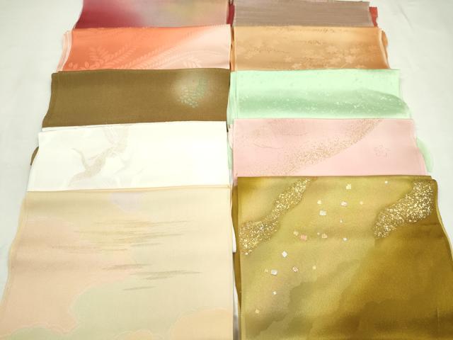 平和屋着物★和装小物 帯揚げ10枚セット 丹後ちりめん 正絹 逸品 CABD8438ju