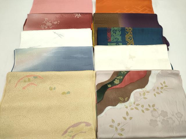 平和屋着物★和装小物 帯揚げ10枚セット 丹後ちりめん 正絹 逸品 CABD8448ju