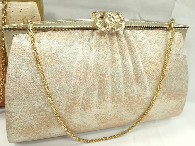 平和屋着物▼和装小物 和装バッグまとめて3点 ハンドバッグ 花鳥文 霞文 金銀糸 逸品 CABD8557ju