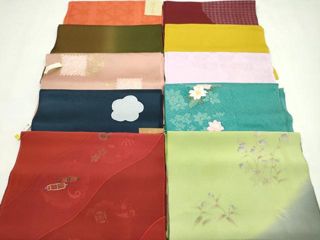 平和屋着物★和装小物 帯揚げ10枚セット 正絹 逸品 未使用 CABD8645ju
