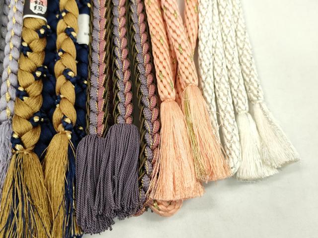 平和屋着物●和装小物 帯締め20本セット 高麗組 浮目絡み 冠組 丸組 礼装用 福徳謹製 金銀糸 未使用あり 逸品 CABD8682ju