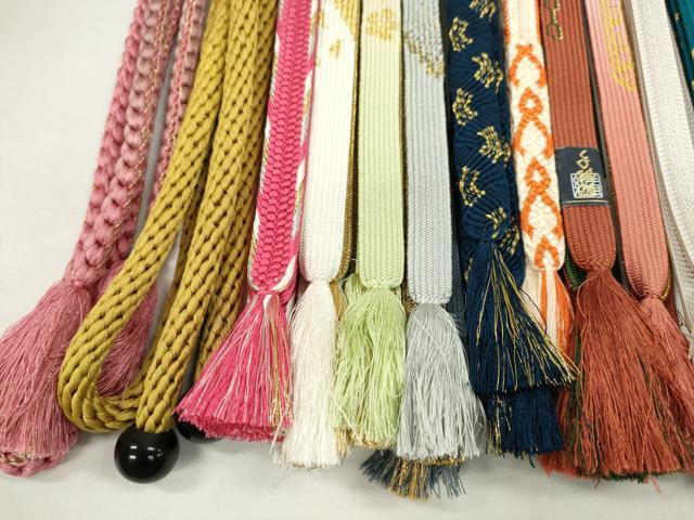 平和屋着物●和装小物 帯締め20本セット 高麗組 唐組 冠組 鴨川組 龍村柄 礼装用 金糸 未使用あり 逸品 CABD8690ju