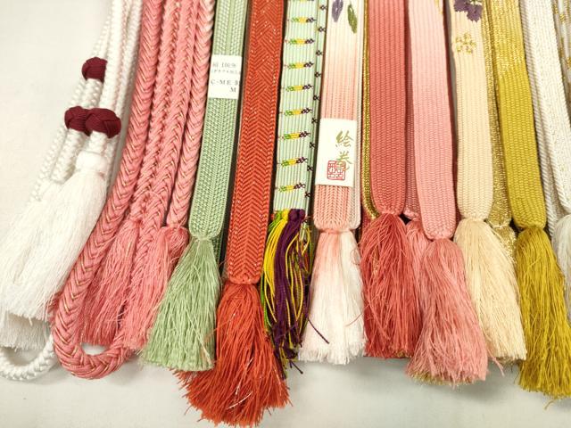 平和屋着物●和装小物 帯締め20本セット 高麗組 畝打組 唐組 小田巻き 金糸 長尺あり 未使用あり 逸品 CABD8694ju