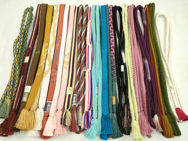 平和屋着物●和装小物 帯締め20本セット 高麗組 奈良組 鴨川組 礼装用 金糸 長尺あり 未使用あり 逸品 CABD8704ju
