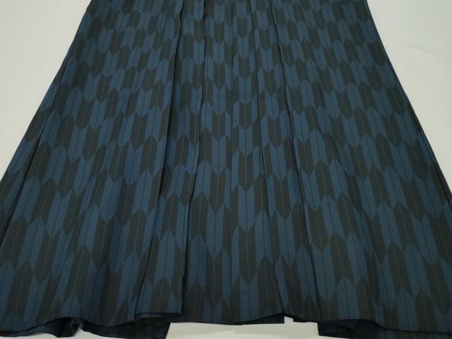 平和屋着物●女性 行灯袴 矢羽根文 洗える着物 CABD8803gh