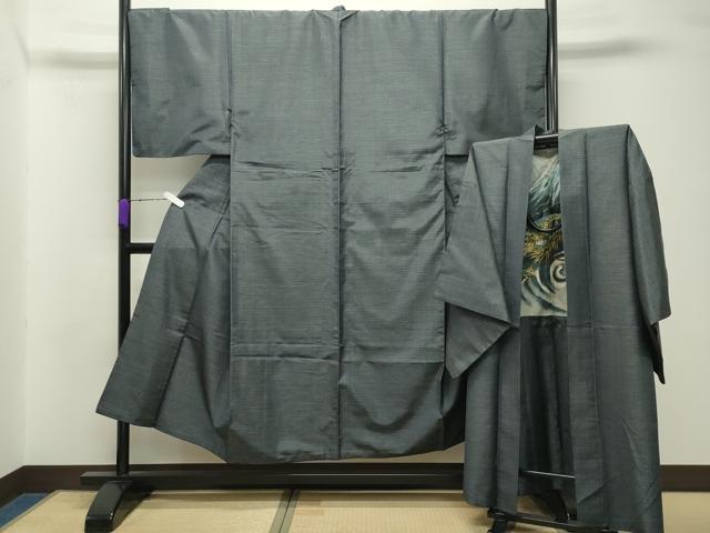 平和屋着物●男性 本場大島紬 アンサンブル 100亀甲 総詰め 正絹 逸品 CABD8831gh