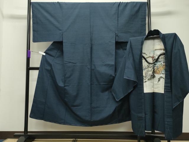 平和屋着物●男性　紬　アンサンブル　色無地　褐返色　正絹　逸品　未使用　CABD8832gh 平和屋着物○男性 紬 アンサンブル 色無地 褐返色 正絹 逸品 未使用