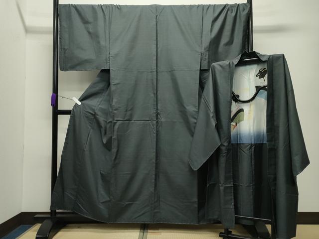 平和屋着物●男性 本場大島紬 アンサンブル 100亀甲 総詰め キングサイズ 正絹 逸品 未使用 CABD8834gh