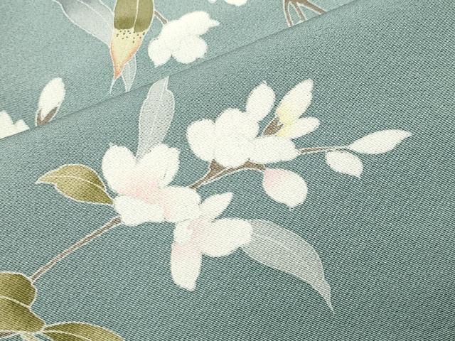 平和屋着物●訪問着 友禅 作家物 枝花文 暈し染め 正絹 逸品 CABD8844gh