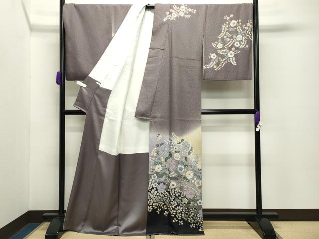 平和屋着物●訪問着 辻が花 絞り 暈し染め 金彩 正絹 逸品 CABD8850gh